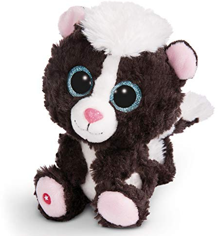 NICI Glubschis: Das Original – Glubschis Stinktier Suppi 15 cm – Kuscheltier Stinktier mit großen Augen – Flauschiges Plüschtier mit großen Glitzeraugen – Schmusetier für Kuscheltierliebhaber – 45562