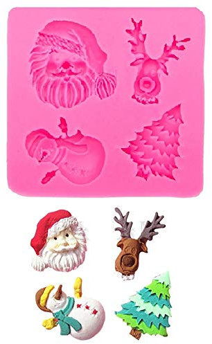Stampo in silicone per uso artigianale babbo natale renna albero natalizio pupazzo di neve decorazioni feste sapone resina candele gesso regalo natalizio