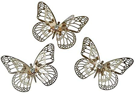 6 STK Schmetterling Rosegold Metall Tischdeko Schmetterlinge 5cm Hochzeitsdeko rosesilber Rosegold Rose rosa Streuteile Tischschmuck Frühlingsdeko Osterdeko