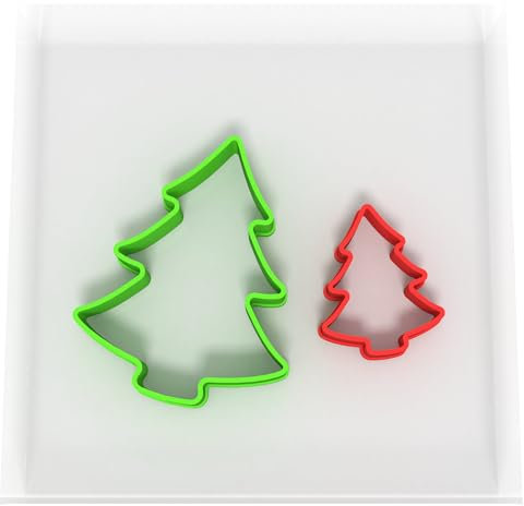 MINI/Small Christmas Tree Set of 2 Value Fondant Cutters Pair 3CM + 5CM