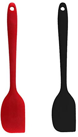 YuuHeeER 2Pcs Food Grade Silicone Spatulas Set Kitchen Utensils for Cooking, and Heat Resistant Rubber Non Stick 28CM
