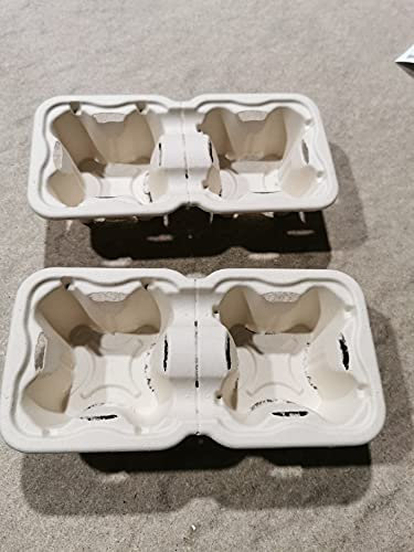 2 Cup Tray Holder Paper Cardboard Carrier Tea Coffee Hot & Cold Drinks x 40 Pieces Biodegradable