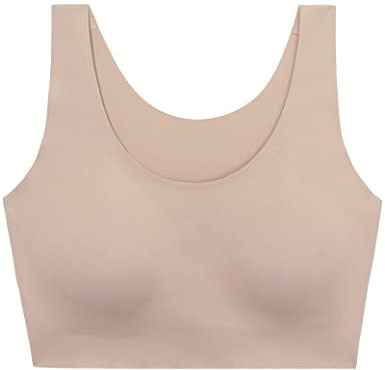 LilySilk Einheitsgröße Klassisch Seide BH Super Komfortabel Damen Bügelloser Seiden-BH,Beige
