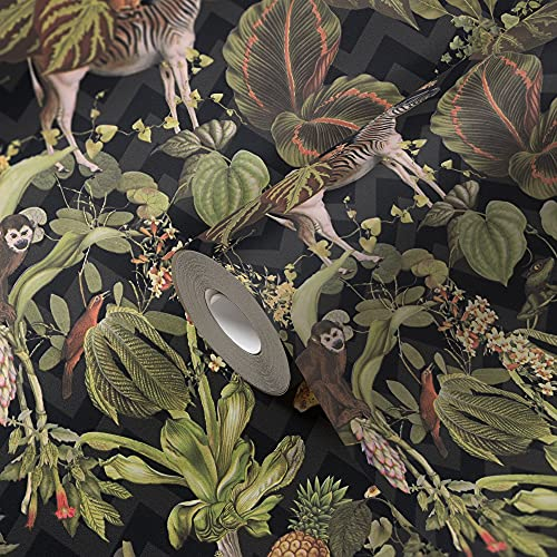 Michalsky Living Change is Good 379901 Jungle Joy Papier peint intissé Vert/noir mat
