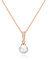 Philip Jones Collana con Goccia di Perle placcate in Oro Rosa creata con Cristalli Zircondia®