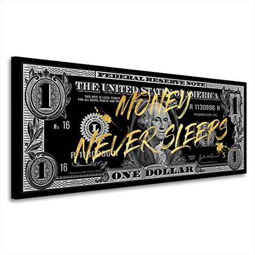 Kunstgestalten24 Leinwandbild One Dollar Silver Wandbild Kunstdruck Raumdeko Übergrößen