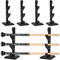 Zauberstabhalter aus Holz, 2 Stück, für Zauberstab, Messer, Dolch, Lichtschwert, Tisch, Theke, Regal für Zuhause oder Büro, Halloween-Dekor, Schwarz (3 Ebenen)