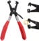 Swpeet 1Pcs Swivel Flat Band Hose Clamp Pliers, Car Water Pipe Locking Pliers Hose Clamp Plier Perfect for Hose Installations of Low Radiators Ring-Type or Flat-Band Hose Clamps