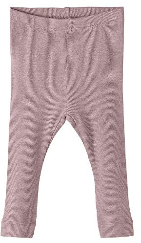 NAME IT Unisex Baby Nbnkab Noos Legging, Deauville Mauve/Detail:Melange, 74