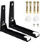 Laughhe 2er Set Mikrowellenhalterung Wand aus Edelstahl, Universal Mikrowellen Halterung mit Teleskoparme, Klappbar Mikrowellen für Mikrowelle, Backofen, Ausgestattet mit Montagematerial, Schwarz