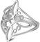 SIPURIS Hexenknotenring keltischer Knotenring Hexerei Edelstahl Geometrischer Hexenknoten Ring Wicca Fingerringe Ehering Stapelbarer Ring Schmuck für Frauen Männer, 9, Edelstahl, Kein edelstein