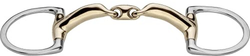 Sprenger novocontact Unterlegtrense mit kleinem D-förmigem Ring 14 mm doppelt gebrochen - Sensogan, 135 mm Weite
