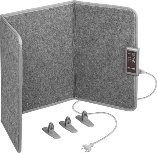 Hochwertiges Heiz-Infrarot-Panel, mobiles, faltbares Heizpaneel – für Arbeitsplätze und Sitzbereiche, gegen kalte Beine, 165 Watt, 3 Heizstufen, einfache Lagerung, faltbares mobiles Infrarot-Panel