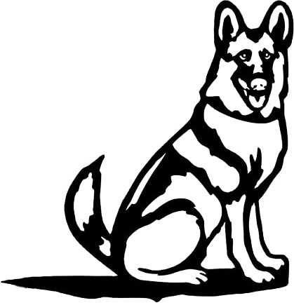 TONGNENGLIU Metall-Garten-Hundestatue, Ornament, Geschenk, Metallkunst, Hunde-Silhouette, Dekoration, Stahlhunde, dekorative Gartenstecker für Hof, Rasen, Terrasse, Weg (Deutscher Schäferhund)