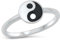 Sterling Silber 925 Yin Yang Ring 52