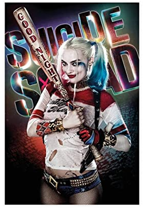 SORECI Harley Quinn Poster auf Leinwand, Schlafzimmer-Dekor, Sportlandschaft, Büro, Raumdekoration, Geschenk, ungerahmt, 30 x 45 cm