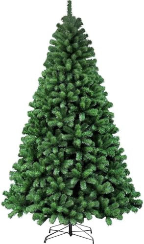 FlickBuyz Christmas Tree – Premium Artificial Green Xmas Tree – 3FT, 4FT, 5FT, 6FT, 7FT Foldable Bushes Xmas Pine Tree, Indoor, Outdoor Christmas Tree with Metal Stand (3FT)