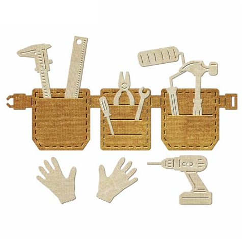 XMZZMX Handwerkzeuge, Vatertags-Metall-Stanzformen für Kartenherstellung, Papierpräge-Stanzschablonen-Set, Vorlagen, Aufbewahrungstaschen, Zubehör, Fotorahmen, Album, DIY, Scrapbooking,