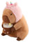 TOPLITHE Niedliches Capybara Kuscheltierr, Simuliertes Tier Plüschkissen Kawaii Capybara Plüschtier Mit Tragbarem Toast Kopfschmuck Geschenke for Kinde Mädchen Jungen(Unicorn)
