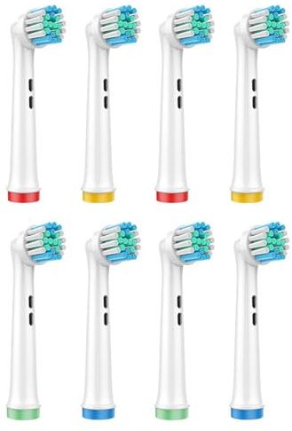 8-Pack Electric Toothbrush Replacement Heads - Professional Cleaning Refills Compatible with Braun/Oral-B, Dentist-Recommended Bristles for Optimal Oral Care