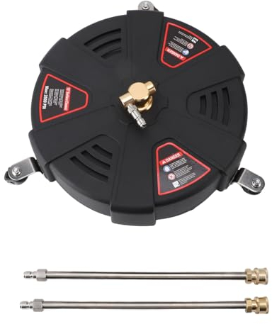 TOPINCN Electric Pressure Washer 13 Inch High Pressure Washer 2500PSI Professional Cleaner 3 Wheels, Powerful Extended Pole for Concrete Patio Sidewalk Deck Driveways