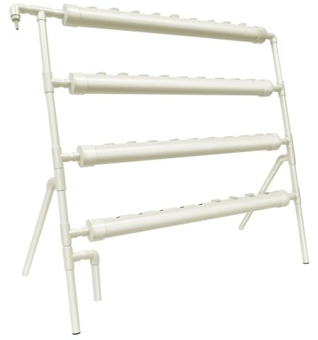 KumuJ Hydroponic System Hydroponic Grow Kit Erdlose Pflanzenanbau-Systeme 36 Pflanzenplätze 4 Schicht Pflanzen Gemüse Hydrokultur für Haus Balkon Garten Balkongemüse (Einzelne Lage 36 Löcher)