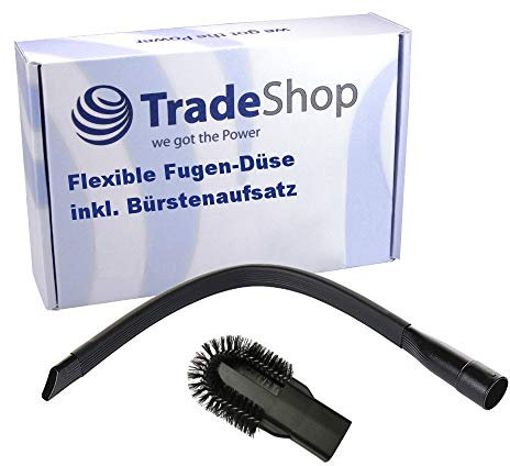 Trade-Shop Universal Fugendüse mit Aufsatz Bürste flexibel extra lang 70cm, 32mm - 35mm kompatibel mit Dyson Kärcher Miele Bosch AEG