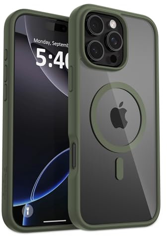 Phonic EchoTech for iPhone 16 Pro Case Compatible with MagSafe [3M Military-Grade Drop Protection] Triple Layered Slim Stylish Protective Case Compatible for iPhone 16 Pro 6.3 inch (Hunter Green)