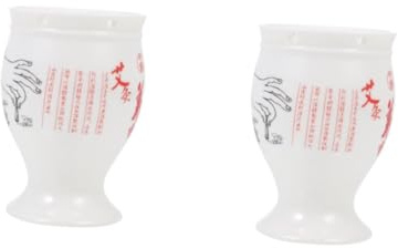 Beavorty 2Er-Box Moxibustion Cup Schröpfglas durchblutung fördern sabberlack verbrühschutz Massageversorgung Moxakegelbrenner werkzeug Tragbarer Guasha-Becher Moxibustion-Tank Keramik Weiß