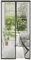 MAGICDOOR Magnet Fliegengitter Balkontür 110x220cm, Schwarz Polyester Magnetvorhang Fliegengitter Tür Atmungsaktiv Selbstschließend Insektenschutz Fenster Ohne Bohren für Terrasse Schlafzimmer usw.