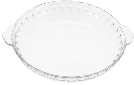 OFFSCH Glass Serving Plate 7 Inches Dinnerware Microwave Cover Oven Pie Plate Dishwasher Safe for Easy Cleaning