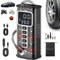 COCCKO Tyre Inflator Air Compresso 150PSI Portable Car Tyre Pump,Cordless & Rechargeable with 9000mAh Battery, Fast Inflation，Digital LCD,Auto Shut-Off, LED Light,for Cars, Bikes & Motorcycles