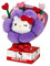 Grandi Giochi Hello Kitty Bouquet - Bouquet Di Peluche Hello Kitty, Alto 28 Cm Morbido, Composizione Di Cuori E Hello Kitty, Ottima Idea Regalo Per Appassionati Dai 10 Mesi