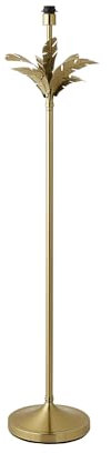 ValueLights | Christina Gold Palm Leaf Detail Single Stem Floor Lamp Base | Floor Lamps, Home Décor & Improvement Essential
