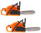 CHICAMPERA 2piezas Mini Motosierra Decorativo De Jardín Accesorio De Casa De Juguete De Simulación para Halloween y Decoración Exterior