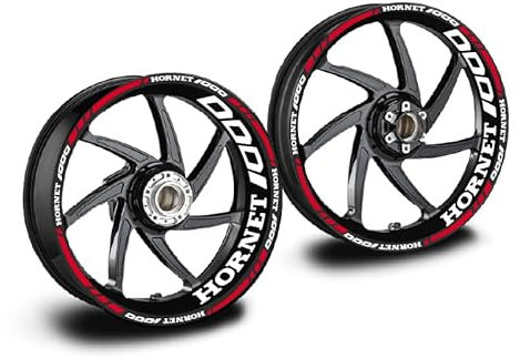 Adesivi cerchi compatibili con honda hornet 1000 bianchi ruote 17 pollici