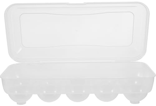 ARTSEWPLY White Egg Storage Box Lid, 10-Egg Refrigerator Organizer Holder for Kitchen Fridge Storage and Preservation