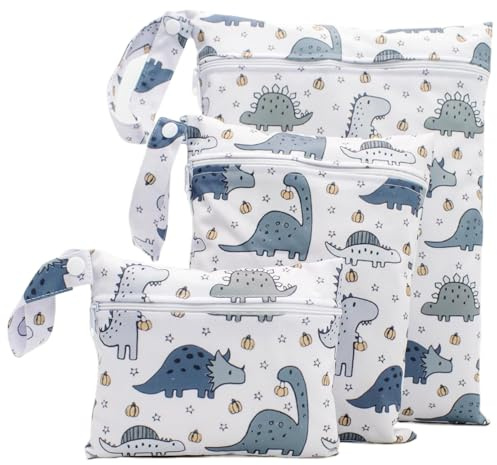 3PCS Baby Nappy Wet Dry Bag Nappy Bag Organiser for Swimming Travel,Camping