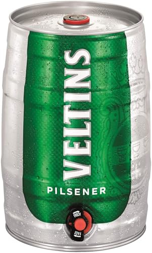 VELTINS Pilsener, Pfandfrei (1 x 5 l Partyfass) (Packung mit 6)