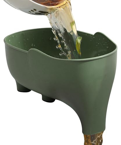 Elephant Drain Basket, Kitchen Sink Drainage Baskets, Multifunctional Dish Rack, Kitchen Food Catcher, Cute Elephant Shaped Sink Strainer for Food, Fruits, Vegetables, Pasta
