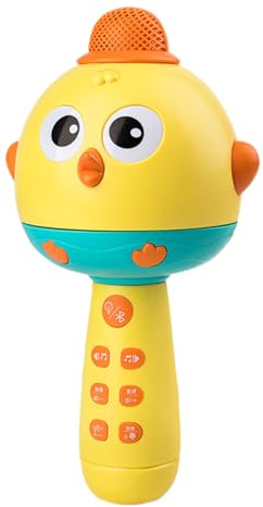 Microfono Giocattolo 2 in 1 Altoparlante Portatile a Forma di Gallina con | Microfono Senza Fili Ricaricabile Con Luce LED Per Feste E Raduni In Casa, Natale E Compleanno
