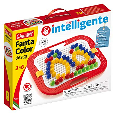 Quercetti 0905 Quercetti-0905 Fantacolor Design d.20, Kids' Mosaic Kits-STEAM Toy