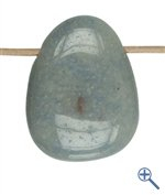 Blauquarz gebohrter Trommelstein ca 2,5 - 3 cm echter Edelstein Anhnger Amul...