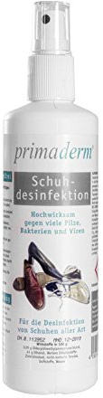 Primaderm Schuhdesinfektion 250 ml Sprühflasche Desinfektionsmittel gegen Pilze, Bakterien und Viren