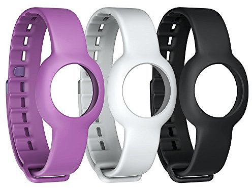 Jawbone UP Move Standard-Armband (3-er Pack) schwarz/grau/lila für UP Move Bluetooth-Aktivitäts/Schlaftracker