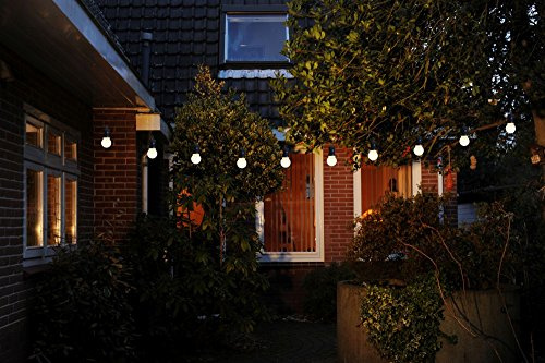 F-H-S Lichterkette 20 LED und weiße Kugeln