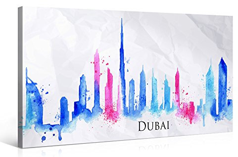 PICANOVA – Dubai 100x50cm – Premium Leinwanddruck – Kunstdruck Auf 2cm Holz-Keilrahmen Für Schlaf- Und Wohnzimmer
