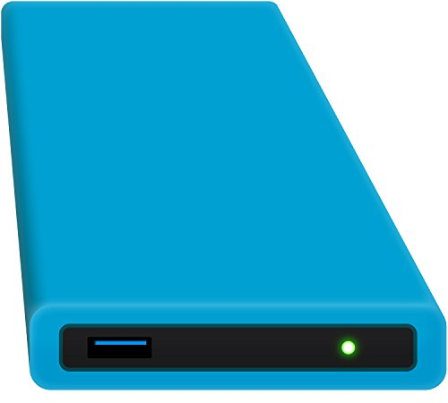 HipDisk 2.5 Inch Aluminium USB 3.0 External Hard Drive with Silicone Protective Case for SATA Hard Drive and SSD Shockproof Waterproof blue ohne Festplatte