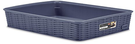 Stefanplast Elegance Basket, Navy Blue, Large/35.5 x 26 x 6 cm