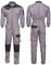 NORMAN Grey/Black Men's Work Wear Overalls Boiler Suit Coveralls Mechanics Boilersuit (XL)